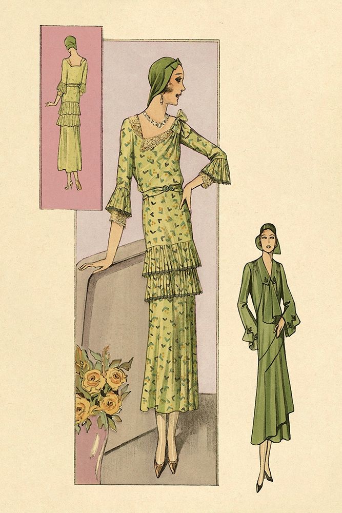 Green Daytime Fashions art print by Vintage Fashion for $57.95 CAD