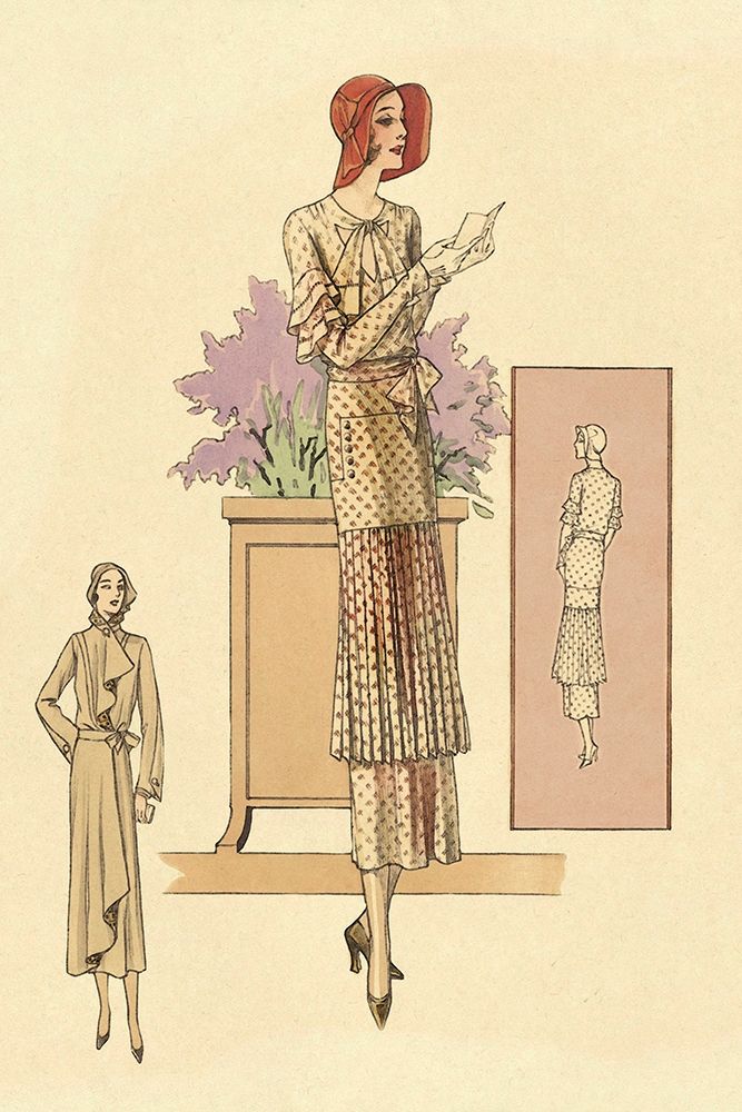 Patterned Daywear art print by Vintage Fashion for $57.95 CAD