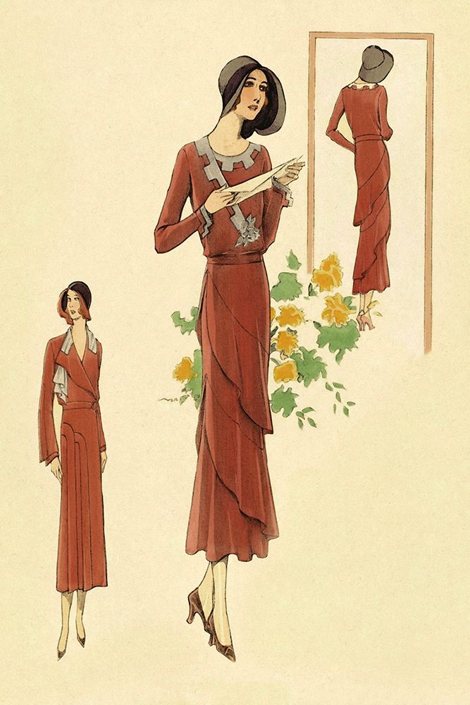 Dainty Fashions in Red art print by Vintage Fashion for $57.95 CAD