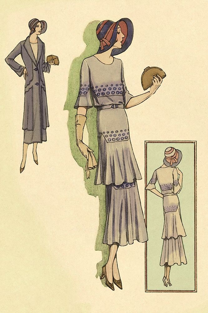 Springtime Dress in Lavender art print by Vintage Fashion for $57.95 CAD