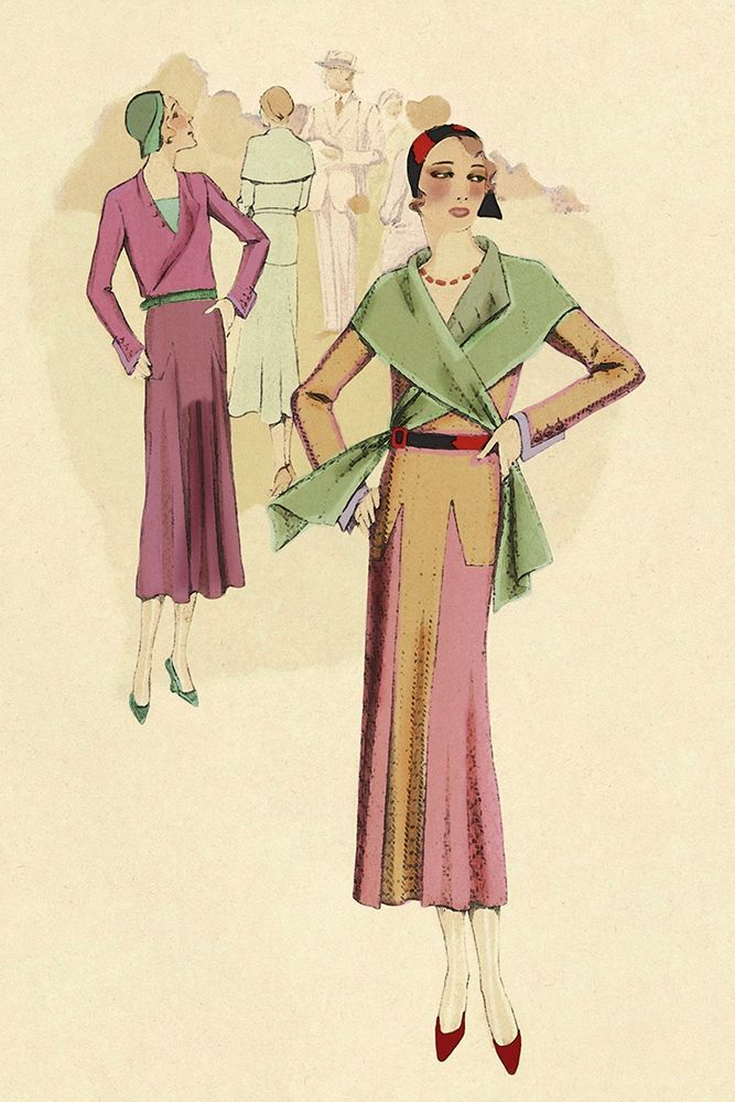 Modeles Originaur: Pastel Style art print by Vintage Fashion for $57.95 CAD