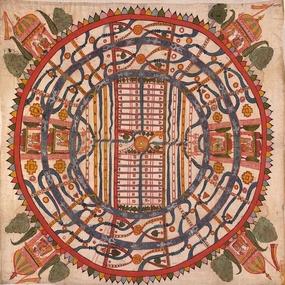 Manuyaloka, map of the world of man, according to Jain cosmological traditions art print by Unknown for $57.95 CAD