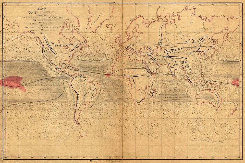 World Winds in Navigation art print by Captain Charles Wilkes for $57.95 CAD