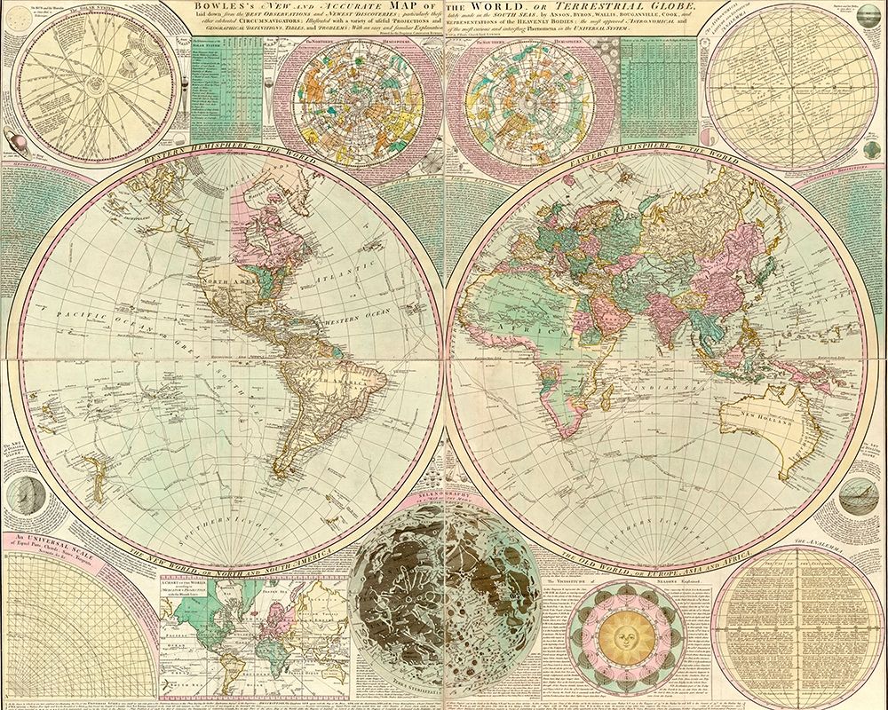 World Map art print by Carington Bowles for $57.95 CAD