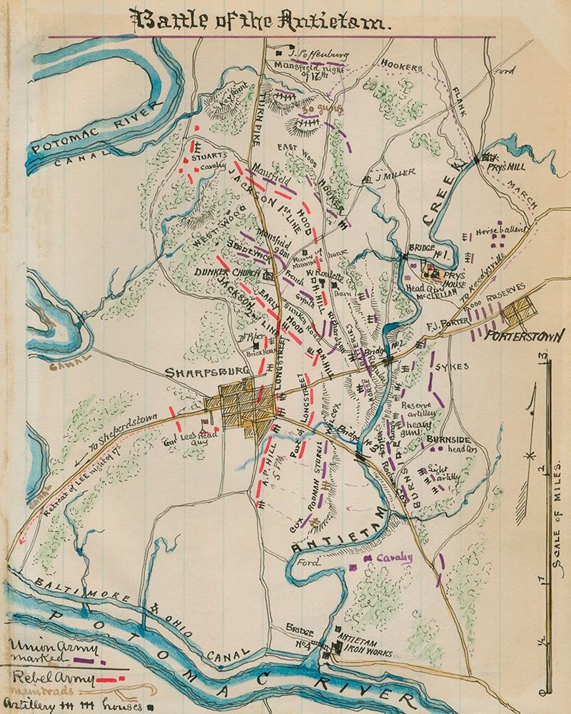 Battle of Antietam or Sharpsburg #1 art print by Unknown for $57.95 CAD