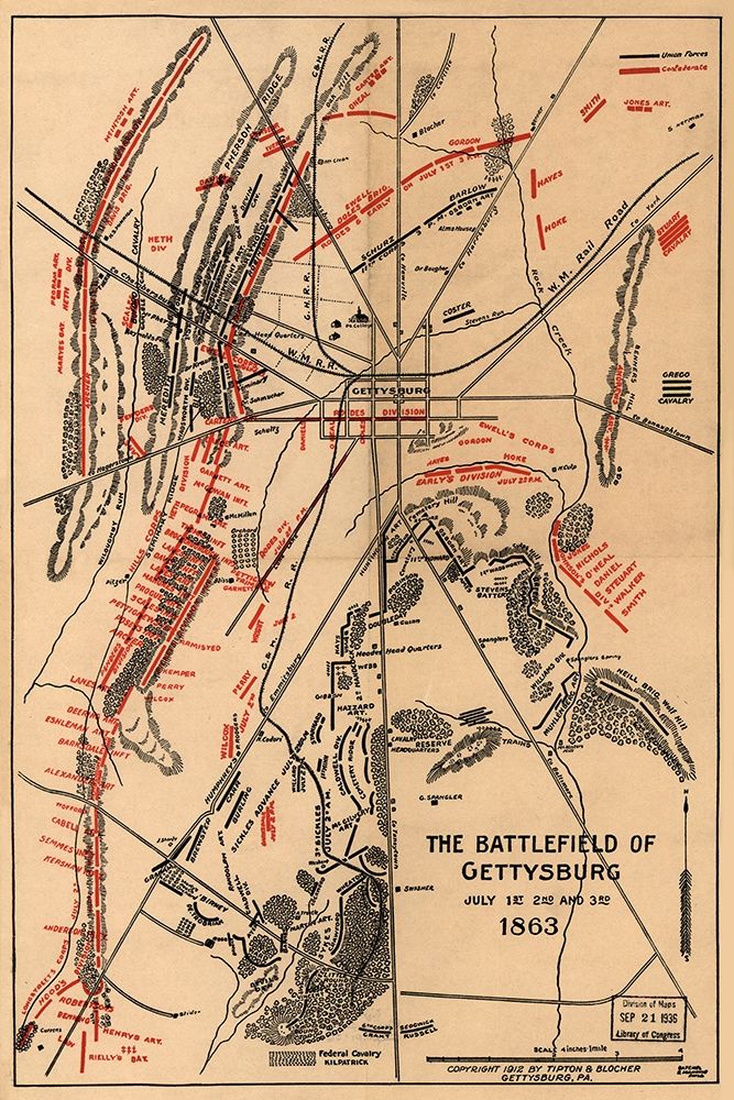 Battle of Gettysburg #1 art print by Unknown for $57.95 CAD