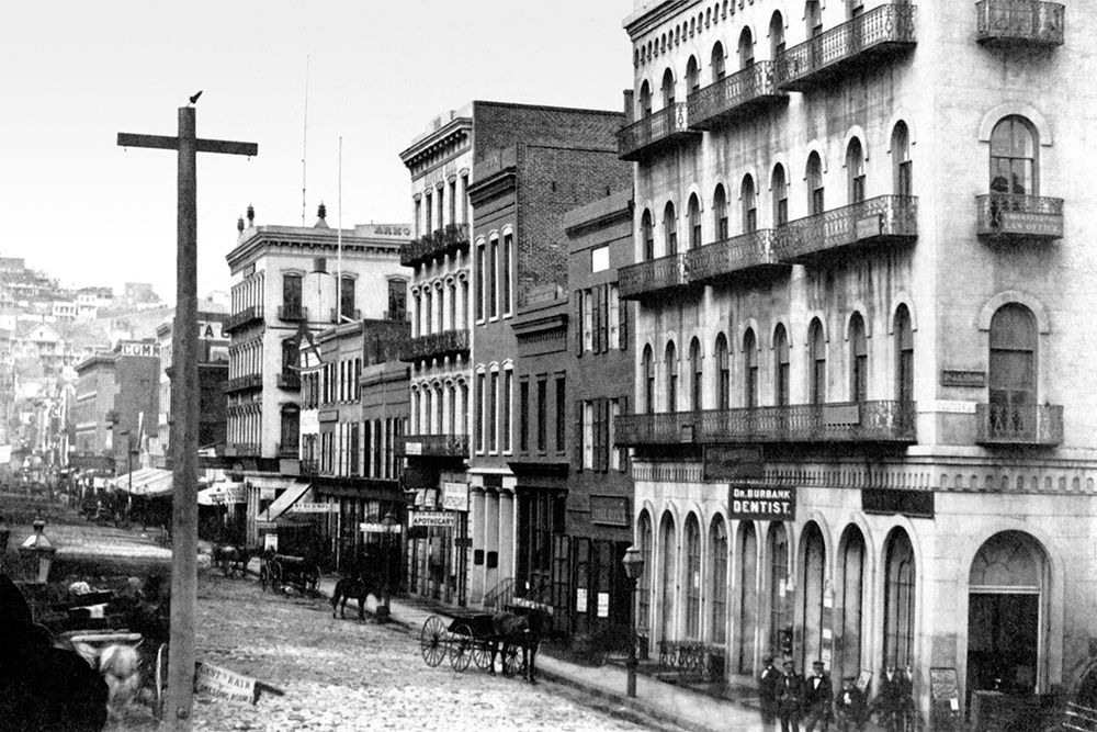 East Side of Montgomery St, San Francisco, CA art print by Vintage San Francisco for $57.95 CAD