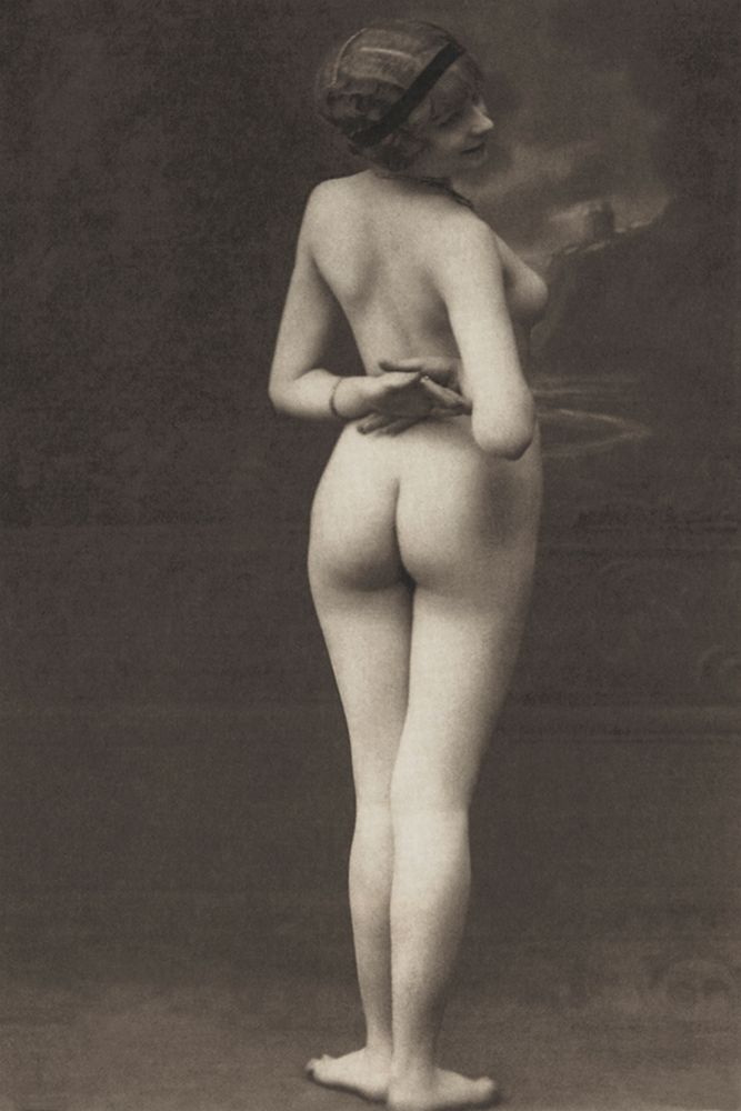 Three-Quarter Pose in Stormy Setting art print by Vintage Nudes for $57.95 CAD