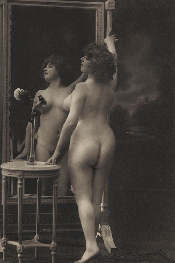 A Friendly Mirror art print by Vintage Nudes for $57.95 CAD