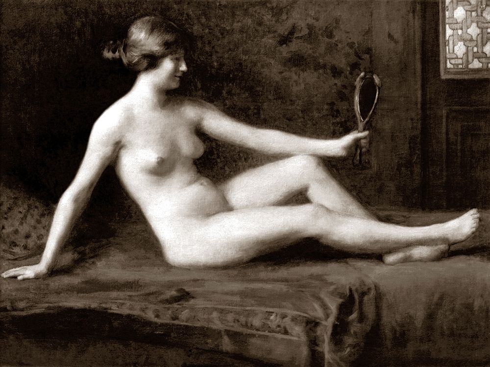 Admiring Herself art print by Vintage Nudes for $57.95 CAD