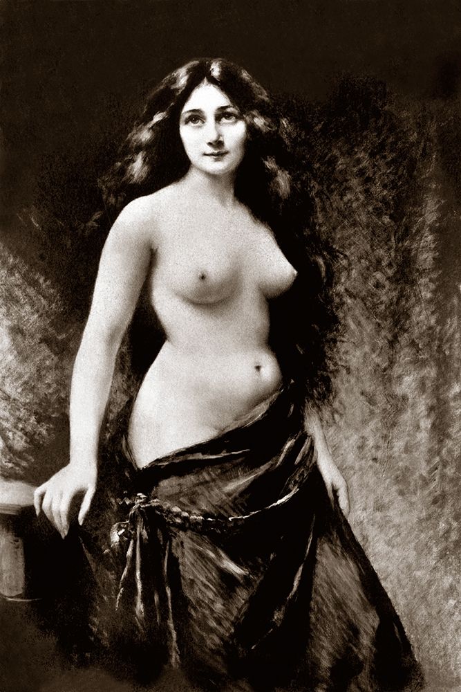 Nude in Drapery art print by Vintage Nudes for $57.95 CAD