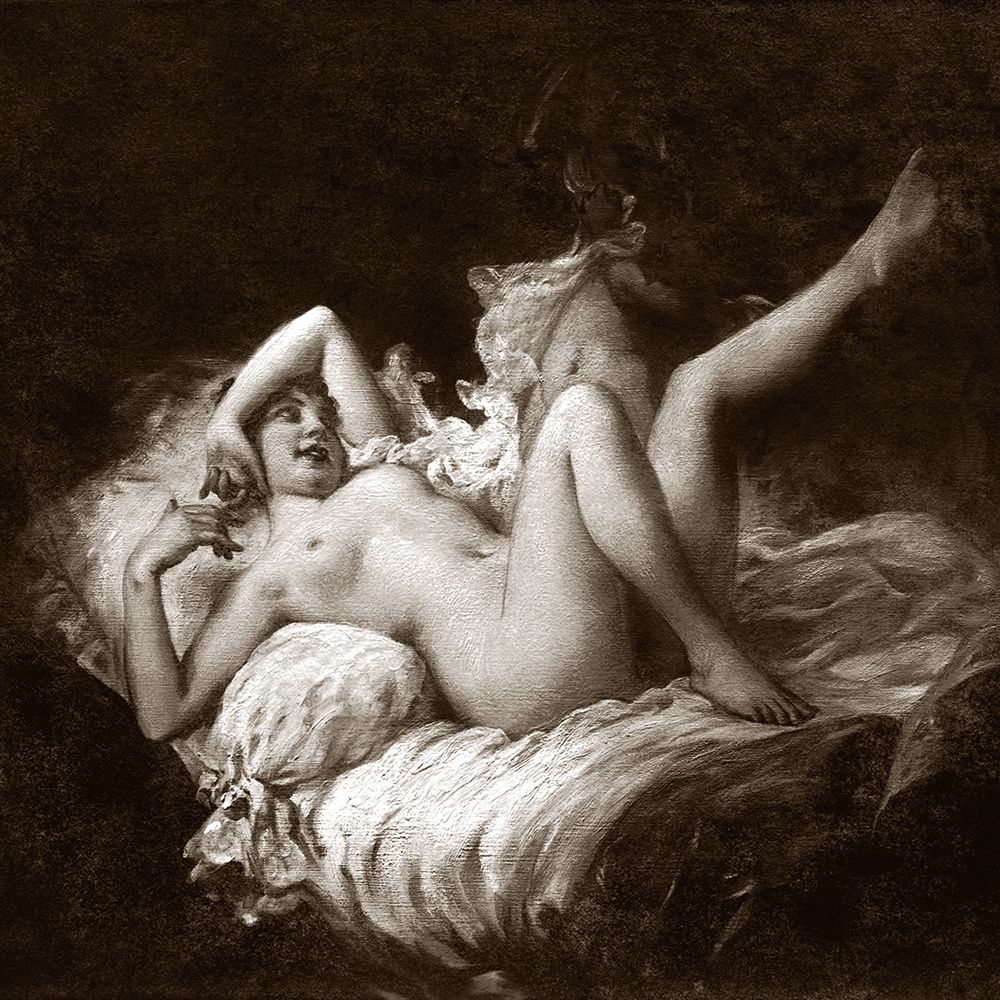 Nude with Raised Leg art print by Vintage Nudes for $57.95 CAD