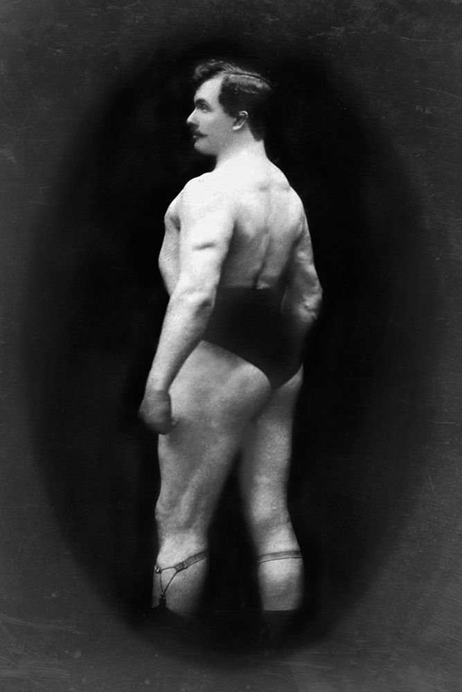 Bodybuilders Back and Partial Left Profile art print by Vintage Muscle Men for $57.95 CAD