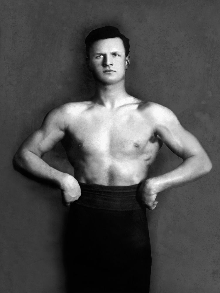 Bodybuilder in Pants with Bared Torso art print by Vintage Muscle Men for $57.95 CAD