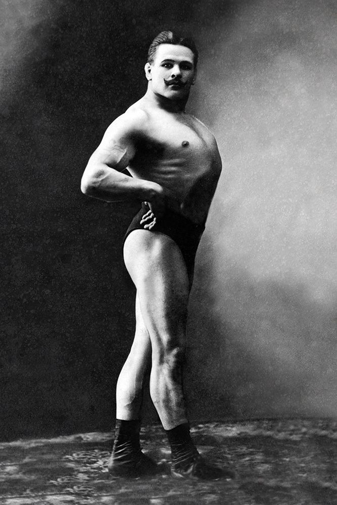 Bodybuilders Shadowed Front and Right Profile art print by Vintage Muscle Men for $57.95 CAD