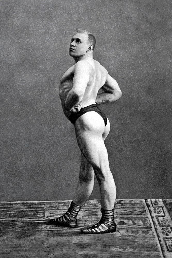 Bodybuilders Back and Left Profile art print by Vintage Muscle Men for $57.95 CAD