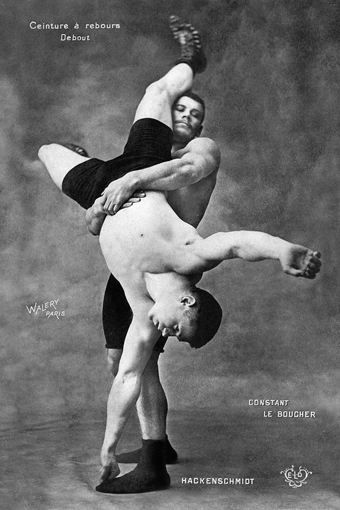 Ceinture a Rebours Debout art print by Vintage Wrestler for $57.95 CAD
