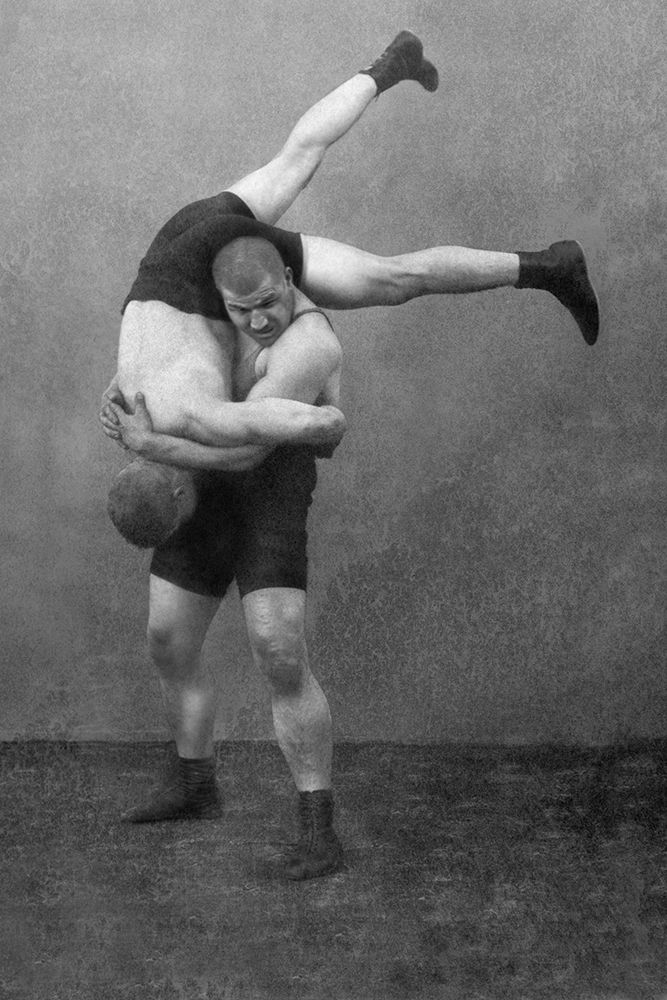 Ready to Drop: Russian Wrestlers art print by Vintage Wrestler for $57.95 CAD