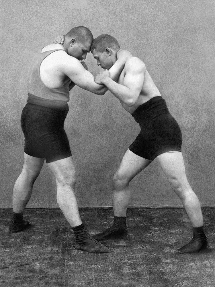 Wrestling Hold art print by Vintage Wrestler for $57.95 CAD