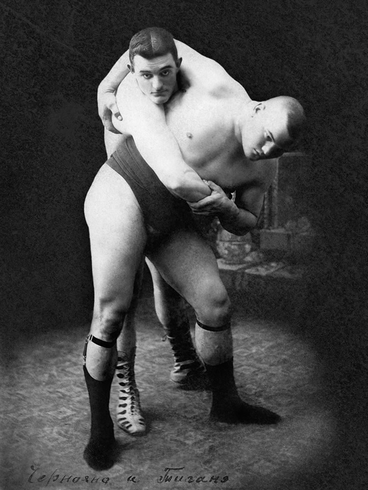 Hip Throw: Russian Wrestlers art print by Vintage Wrestler for $57.95 CAD