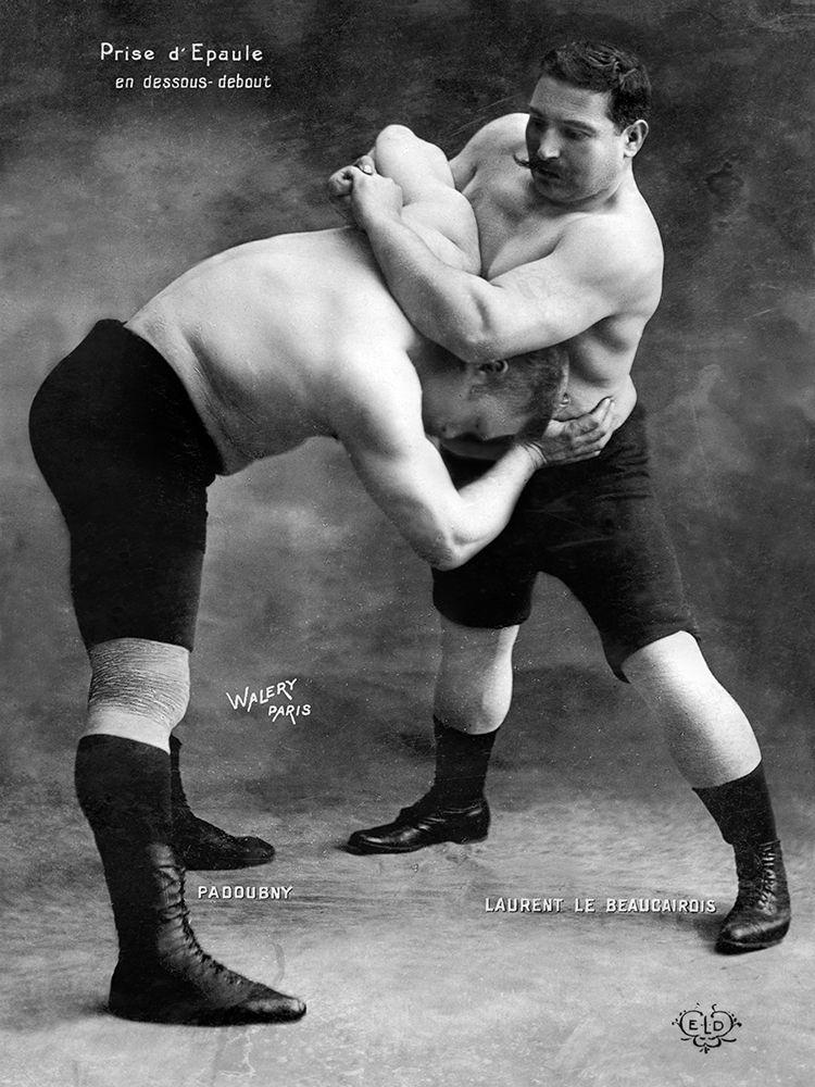Prise dEpaule en Dessous Debout art print by Vintage Wrestler for $57.95 CAD