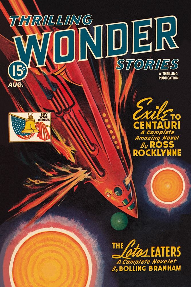 Thrilling Wonder Stories: Rocket Ship Troubles art print by Retrosci-fi for $57.95 CAD