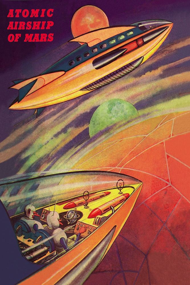 Atomic Airships of Mars art print by Retrosci-fi for $57.95 CAD