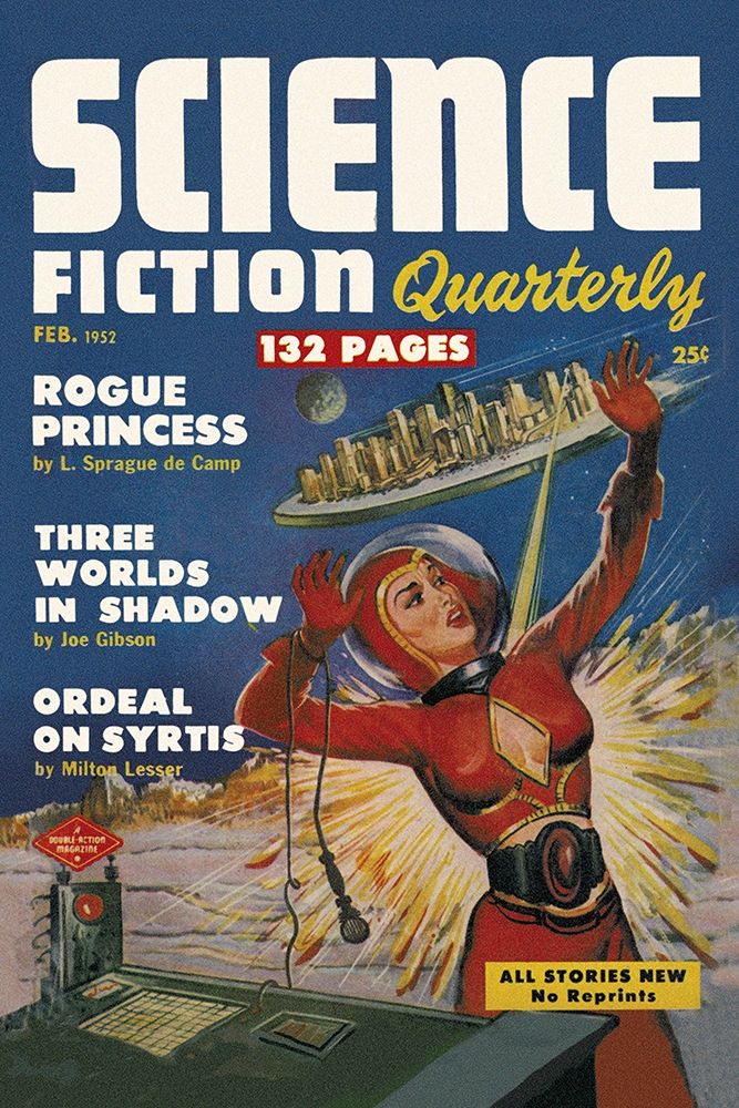 Science Fiction Quarterly: Attack of the Flying City art print by Retrosci-fi for $57.95 CAD