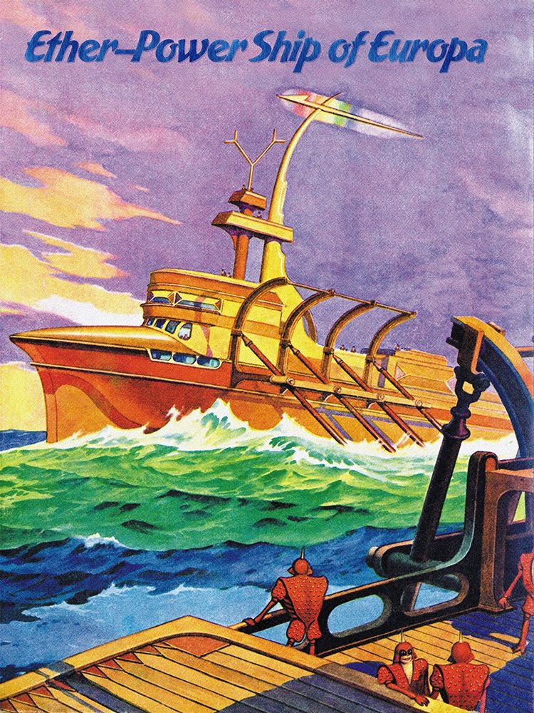 Ether-Powership of Europa art print by Retrosci-fi for $57.95 CAD
