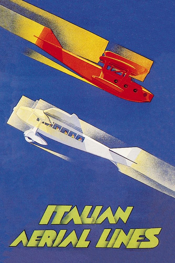 Italian Aerial Lines art print by Di Lazzaro for $57.95 CAD