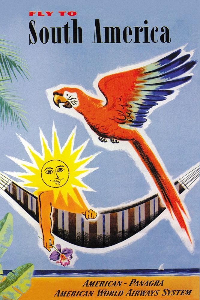 Fly to South America art print by Jean Dubois for $57.95 CAD