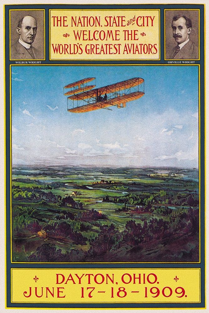Dayton, Ohio Welcomes the Wright Brothers art print by Wlker Litho for $57.95 CAD