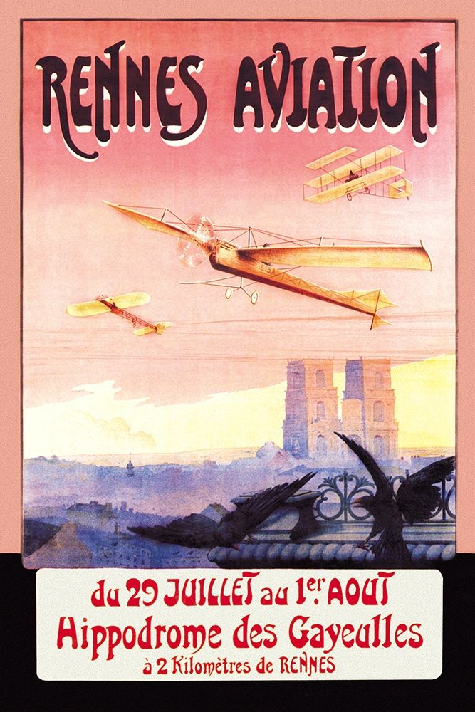 Rennes Aviation art print by F. Boursier for $57.95 CAD