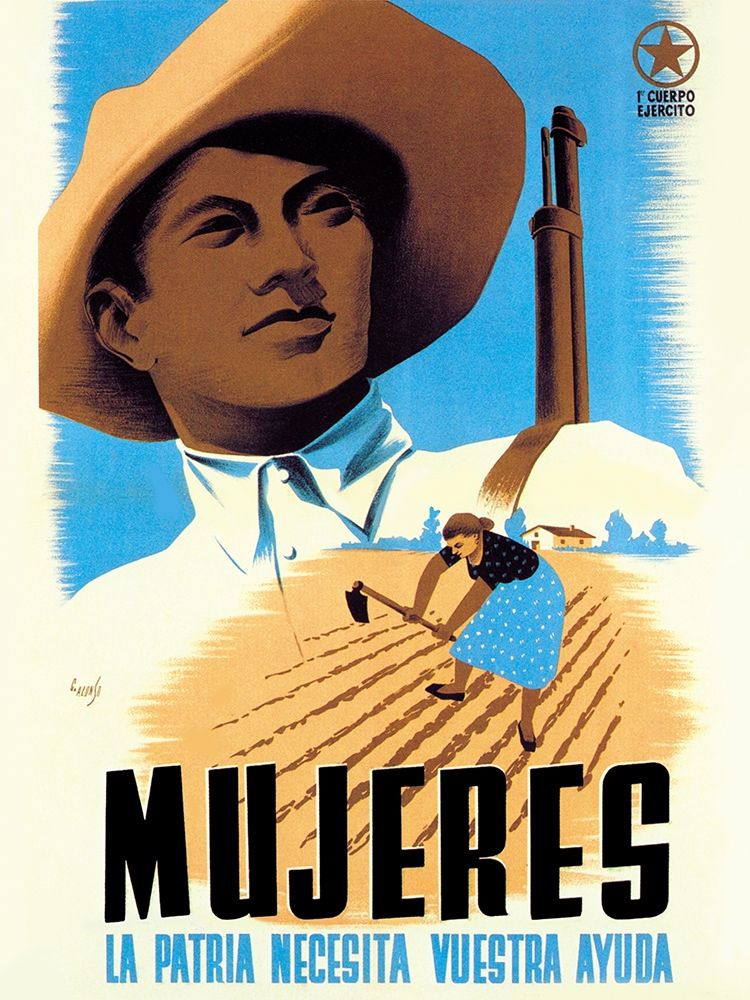 Mujeres La Patria Necesita Vuestra Ayuda art print by Unknown for $57.95 CAD