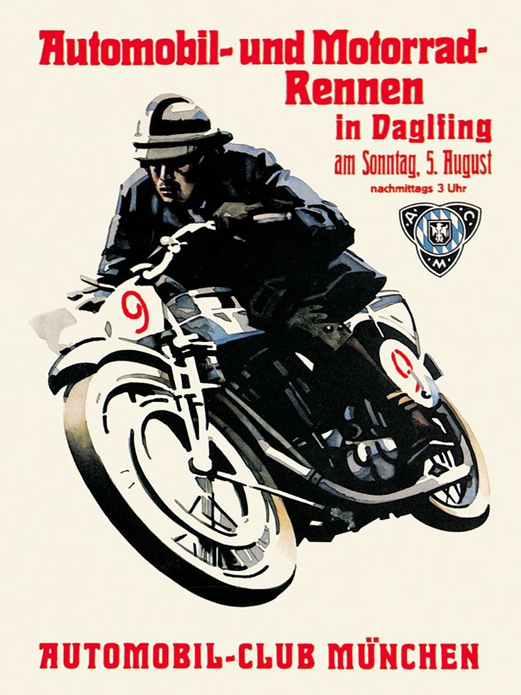Automobile and Motorcycle Race - Munich art print by Unknown for $57.95 CAD