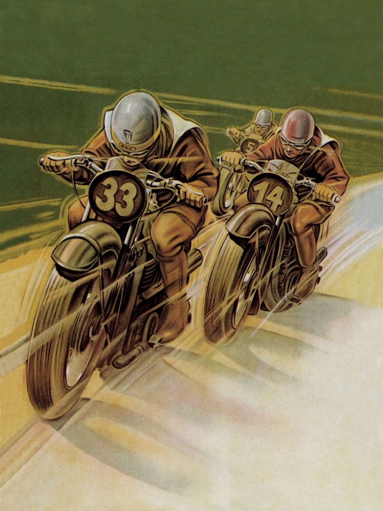 Motorcycle Racing art print by Klokein for $57.95 CAD