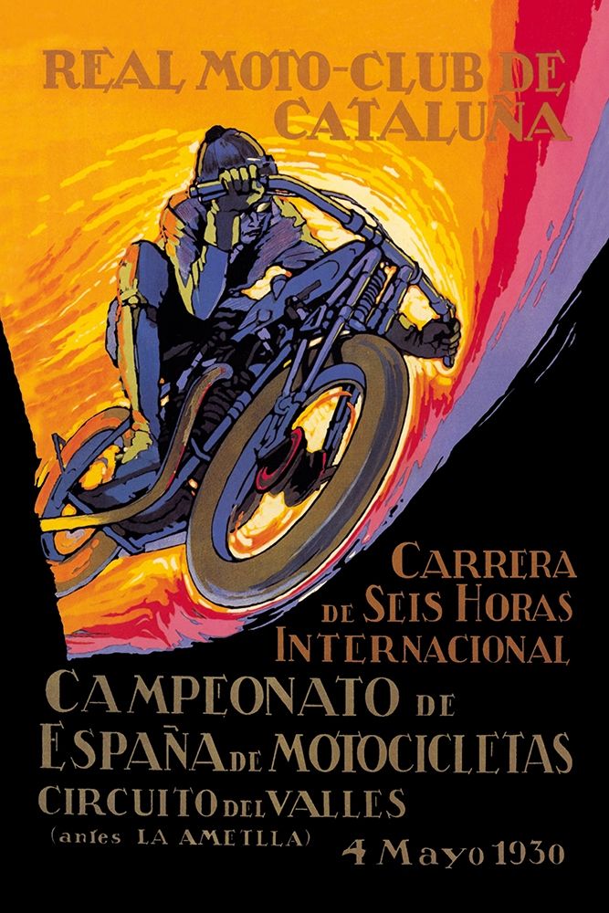 Real Motor Club of Cataluna - 6 Hour Race art print by Josep Segrelles for $57.95 CAD