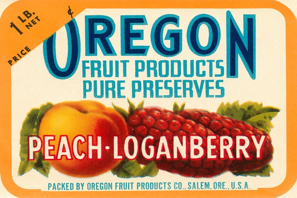 Peach - Loganberry Preserves Cropped art print by Retrolabel for $57.95 CAD