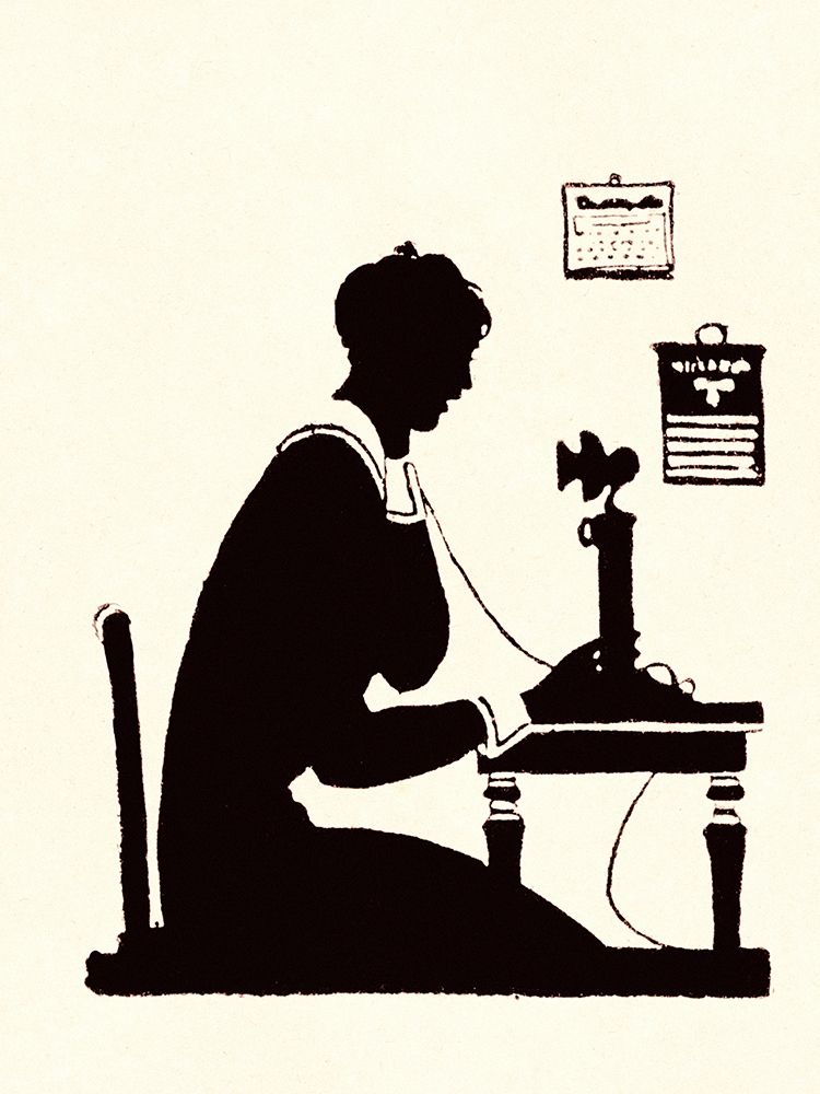 Homemaker Makes a Phone Call art print by Maxfield Parrish for $57.95 CAD