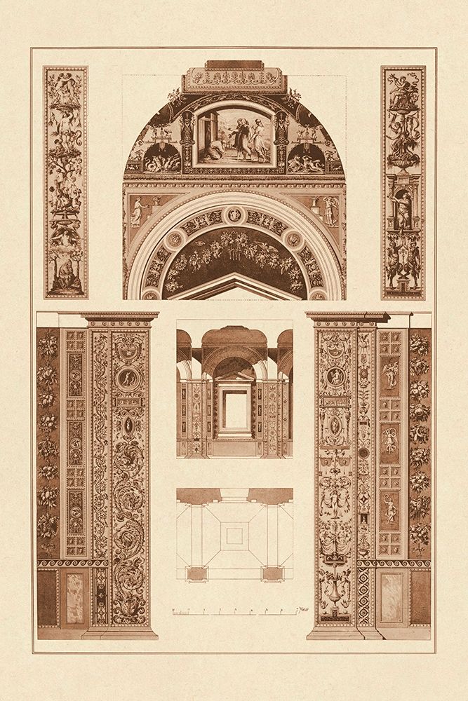 Decoration of the Second Corridor of the Loggie in the Vatican art print by J. Buhlmann for $57.95 CAD