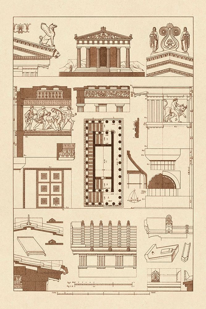Temples and Roofings art print by J. Buhlmann for $57.95 CAD