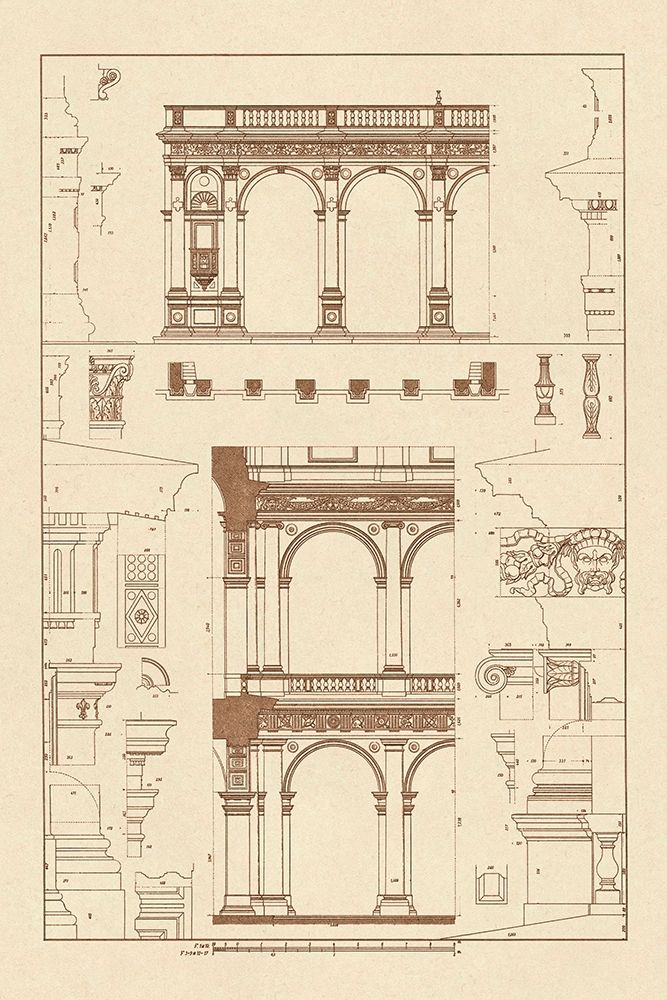 Porch of the Cathedral of Spoleto and Arcade from Palazzo Farnese art print by J. Buhlmann for $57.95 CAD