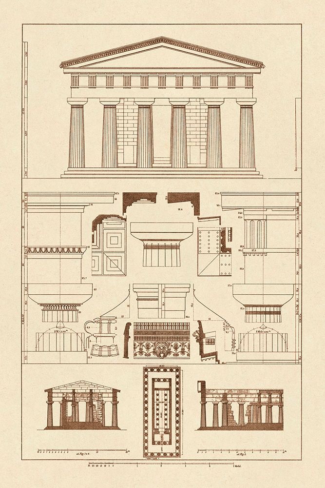 Temple of Poseidon at Paestum art print by J. Buhlmann for $57.95 CAD