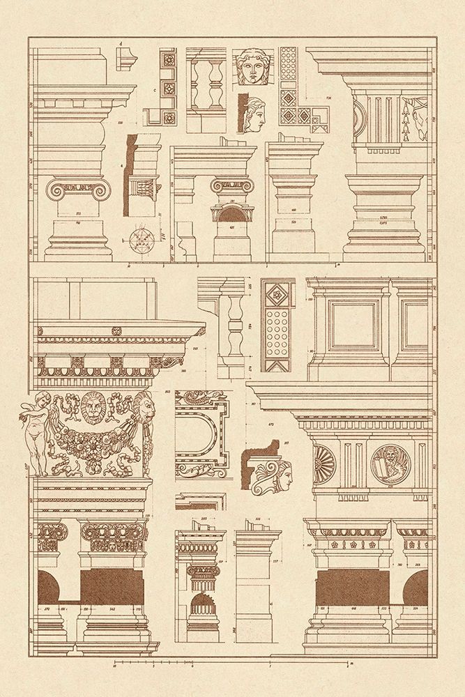 Details of Basilica at Vicenza and Library at Venice art print by J. Buhlmann for $57.95 CAD