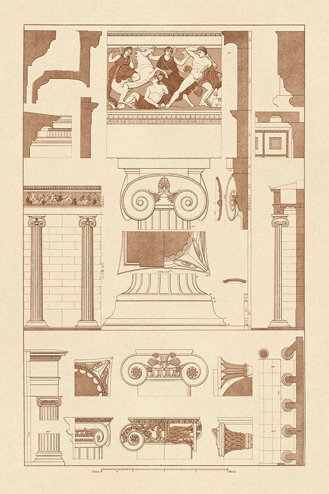Ionic Orders and Capitals, Polychrome art print by J. Buhlmann for $57.95 CAD