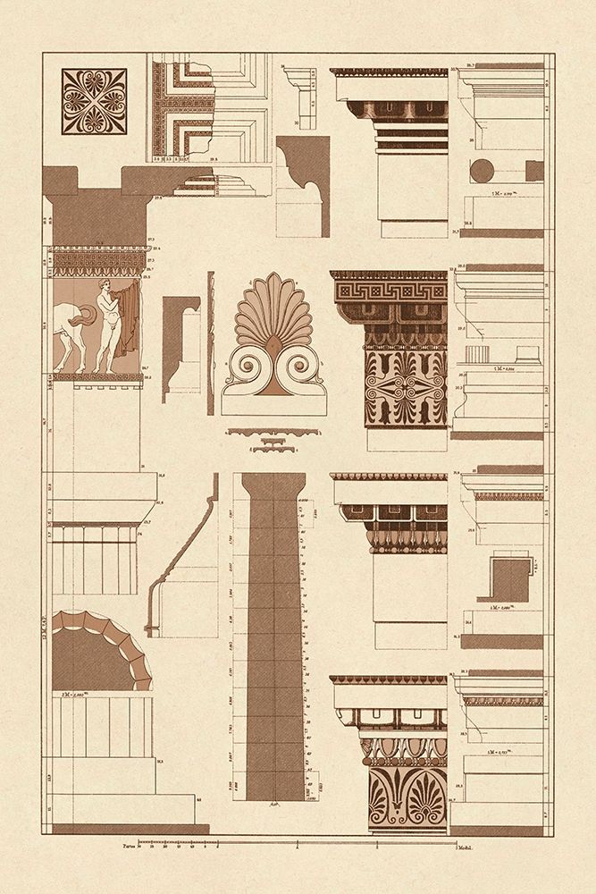 Details of Parthenon, Polychrome art print by J. Buhlmann for $57.95 CAD
