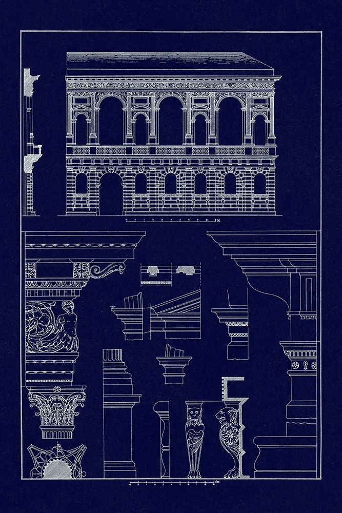 Palazzo Bevilacqua at Verona (Blueprint) art print by J. Buhlmann for $57.95 CAD