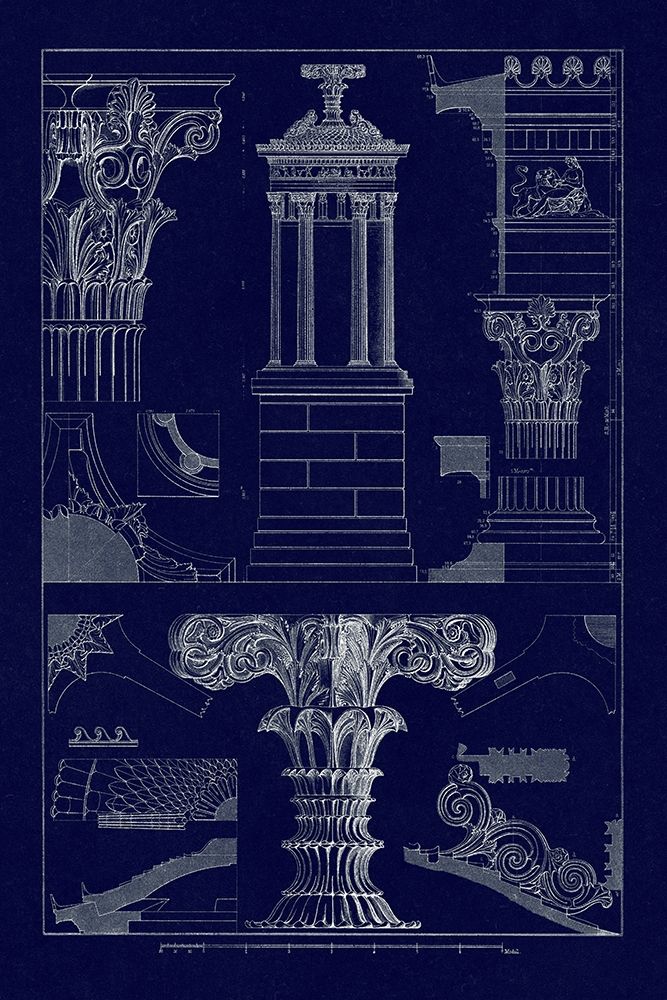 Monument of Lysicrates at Athens (Blueprint) art print by J. Buhlmann for $57.95 CAD