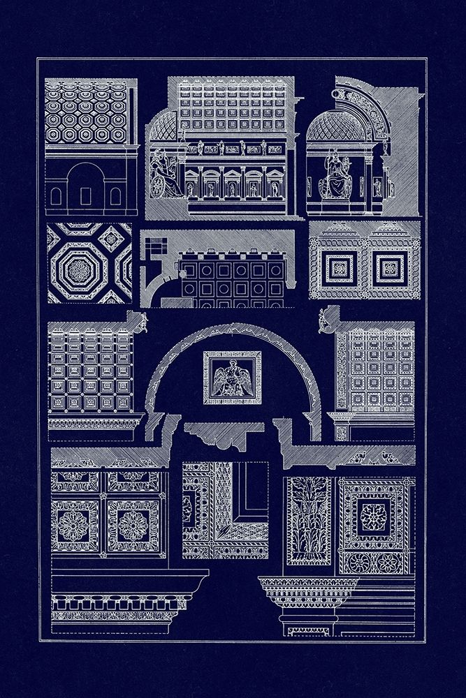Roman Barrel Vaults (Blueprint) art print by J. Buhlmann for $57.95 CAD
