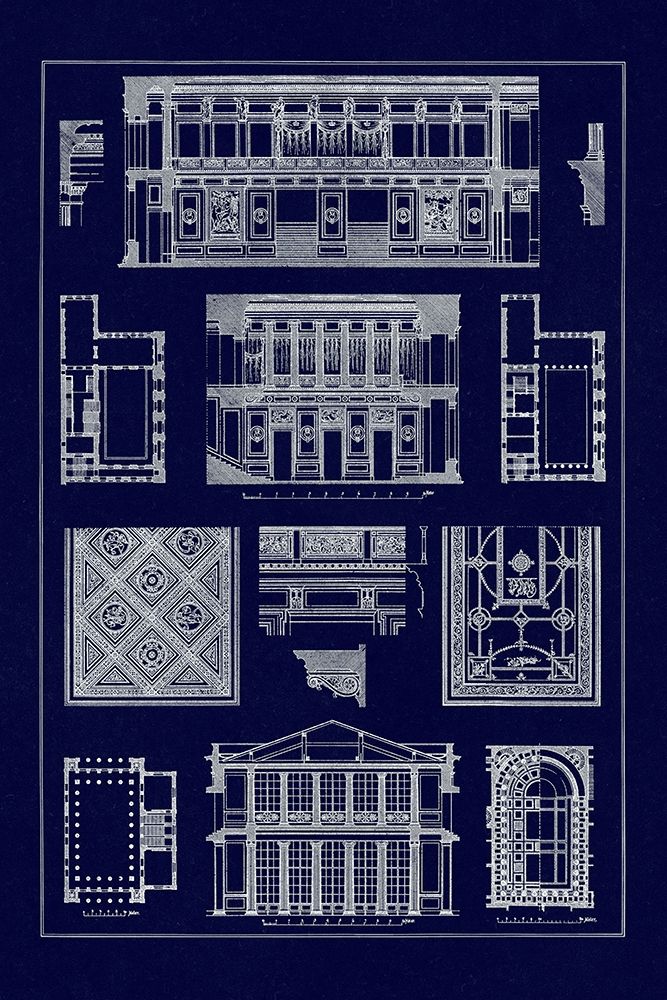 Halls with Galleries (Blueprint) art print by J. Buhlmann for $57.95 CAD